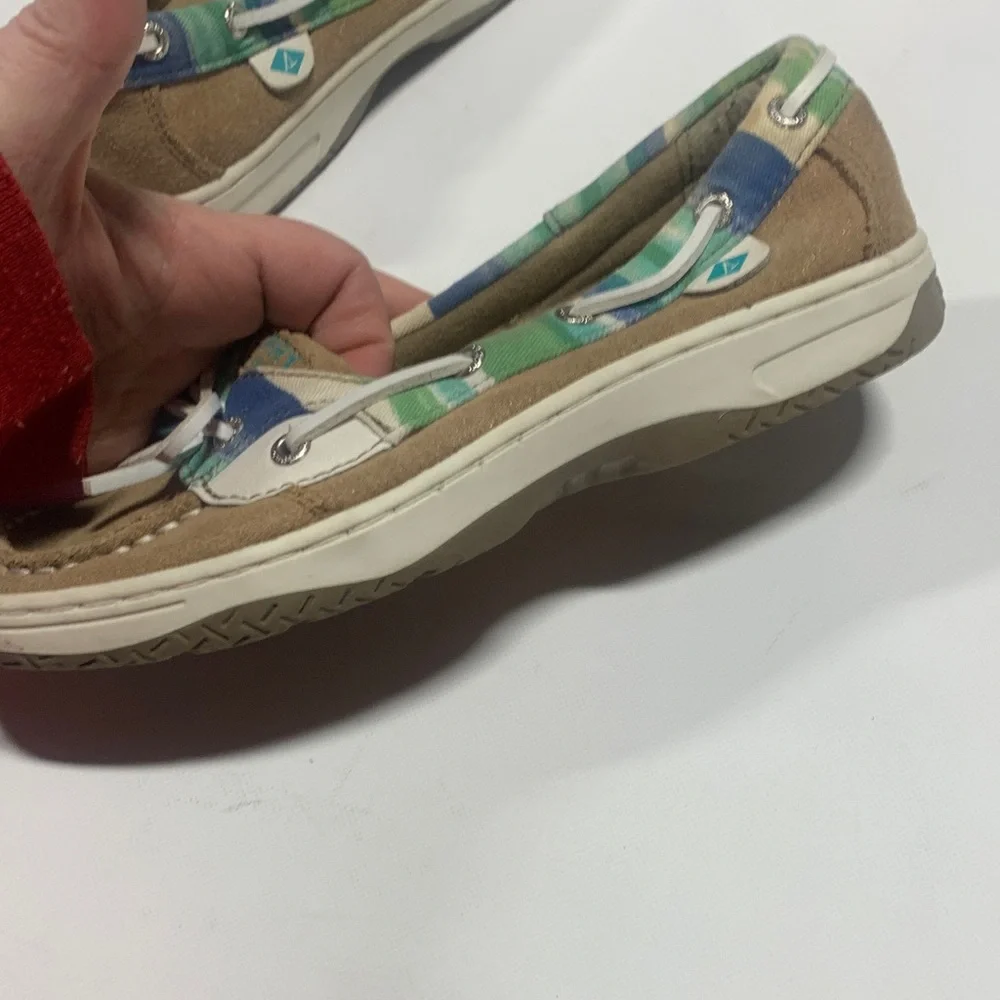 Tan and White Kids 3 Shoes Sperry‎ Angelfish Boat Shoes in Tan multi color 3314